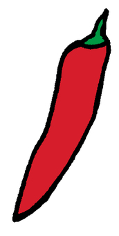 赤唐辛子 赤唐辛子,とうがらし,香辛料,辛味,食材,野菜,八百屋,農作物,薬味,生薬のイラスト素材