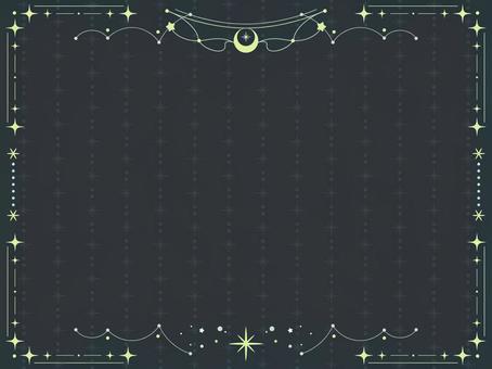 メルヘンチックな星のフレーム背景9 星,天体観測,天体,星占い,宇宙,キラキラ,惑星,天文学,上品,額のイラスト素材