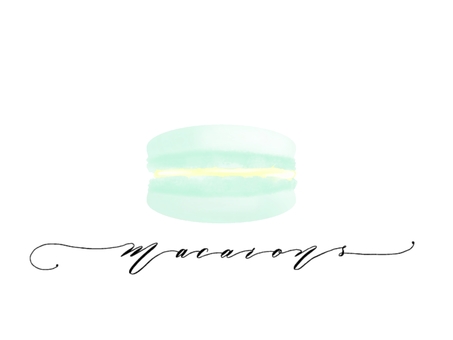 マカロン（水色） マカロン,かわいい,水色,水彩,食べ物,デザート,クリーム,サンド,洋菓子,菓子のイラスト素材