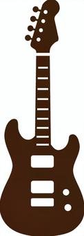 ピクトグラムの茶色のエレキギターです。 ピクトグラム,エレキギター,シンプル,ミュージシャン,音楽,楽器,ロック,弦楽器,バンド,コンサートのイラスト素材