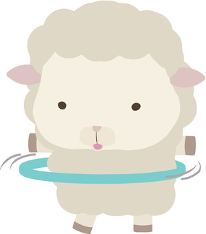 呼啦圈_sheep_white, JPG, PNG 和 AI 呼啦圈_sheep_white, 呼啦圈, 運動, 動物, JPG, PNG 和 AI