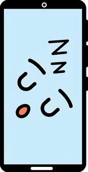 スマホ寝る スマホ寝る スマホ,画面,表情,携帯,機器,寝るのイラスト素材