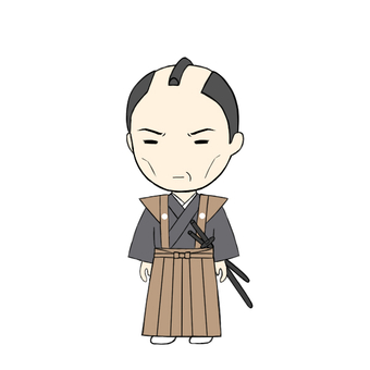 柳生宗矩 柳生宗矩,但馬守,武将,大名,剣術家,江戸時代,人物,歴史,日本史,二頭身のイラスト素材