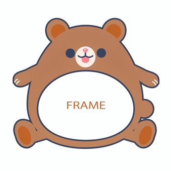 Illustration, bear, frame, whole body, 