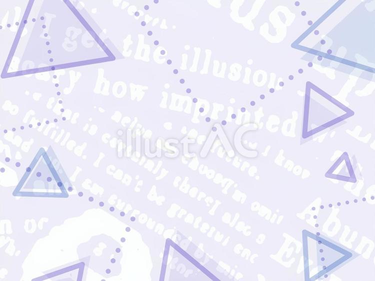 紫の英字コラージュ入り幾何学模様背景 英字,コラージュ,幾何学模様のイラスト素材