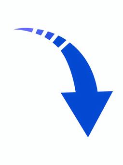 下降を示した矢印 矢印,下落,急下降,下降,記号,アイコン,右肩下がり,カーブ,下矢印,下向きのイラスト素材