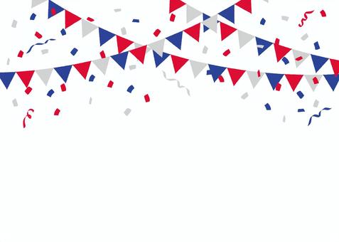 Confetti and flag background frame Confetti and flag background frame