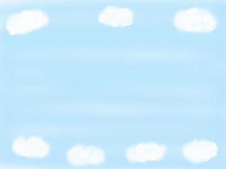 青空フレーム 青空フレーム 空,雲,青空のイラスト素材
