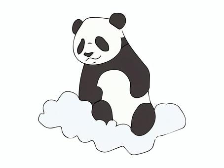 插图, 熊猫, 花车, 动物, 