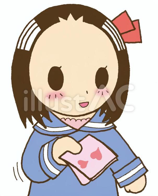 幼稚園のこども（ハンカチどうぞ） 子ども,子供,こどものイラスト素材