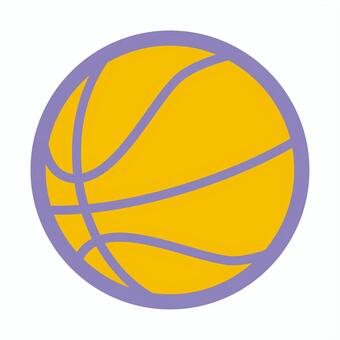 パステルカラーかわいいイラストバスケ バスケットボール,ボール,バスケ,ピクトグラム風,ベクター,アウトライン,カラー,デフォルメ,フラットデザイン風,パスのイラスト素材