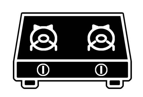 ガスコンロ ガスコンロ,コンロ,器具,料理,ガス,家電,電化製品,備え付け,台所,道具のイラスト素材