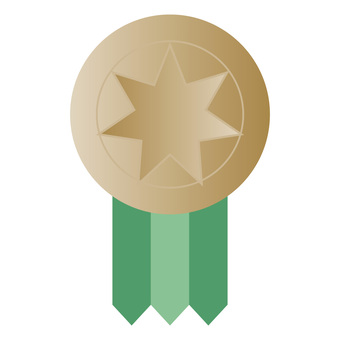 Star medal green, green, a medal, star, JPG, PNG and AI