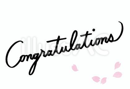 congratulations手書き 3