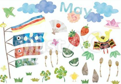 5月 春 こどもの日 こいのぼり