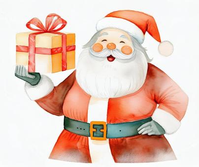 プレゼントを持つサンタクロース プレゼントを持つサンタクロース サンタクロース,クリスマス,クリスマスイブのイラスト素材