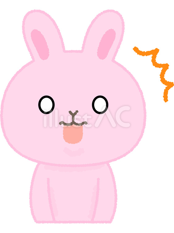 うさぎ驚く ウサギ,驚く,ビックリのイラスト素材