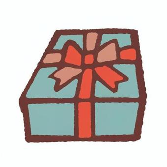 プレゼント 12月25日,冬,クリスマス,箱,リボン,プレゼント,包み,四角形,赤色,緑色のイラスト素材