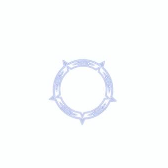 青い魔法陣【3段階】 青色,白色,紋章,魔法,魔法陣,3段階のイラスト素材