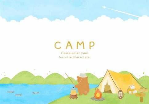 A relaxing camping scene illustration, JPG, PNG and AI A relaxing camping scene illustration, camp, background, tent, JPG, PNG and AI