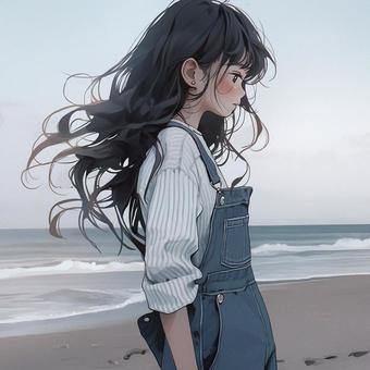 Illustration, overalls, beauty, beautiful, 