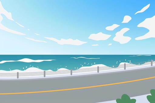 Seaside road background, JPG and AI Seaside road background, by seaside, the way, sea, JPG and AI