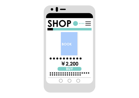 ショッピングサイト ショッピング,サイト,買い物,通販,スマートフォン,販売,売買,ビジネス,生活,インターネットのイラスト素材