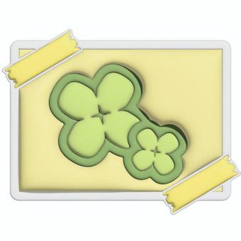 Clover accent material, three-dimensional, plump, clover, JPG and PNG
