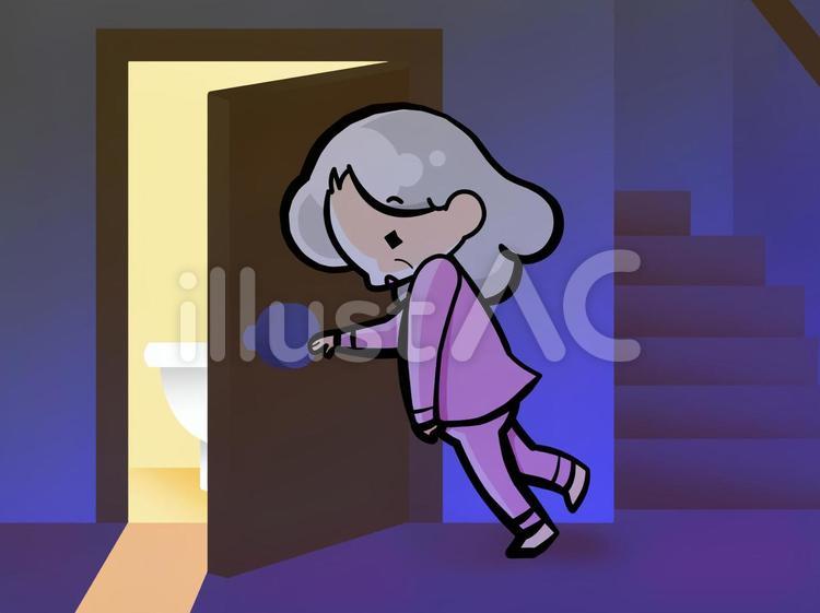 トイレに行く20180529-4 トイレに行く,トイレ,頻尿のイラスト素材