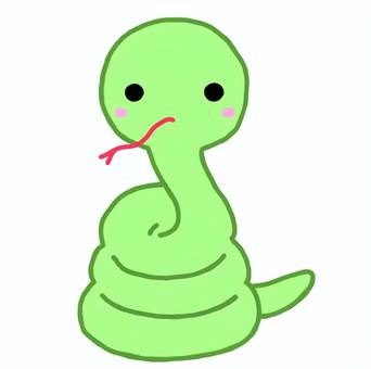 Illustration, a snake, years, new year's card, 