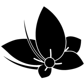 家紋(桔梗飛び蝶) 家紋,アイコン,和,日本,エンブレム,シンボル,桔梗,蝶のイラスト素材