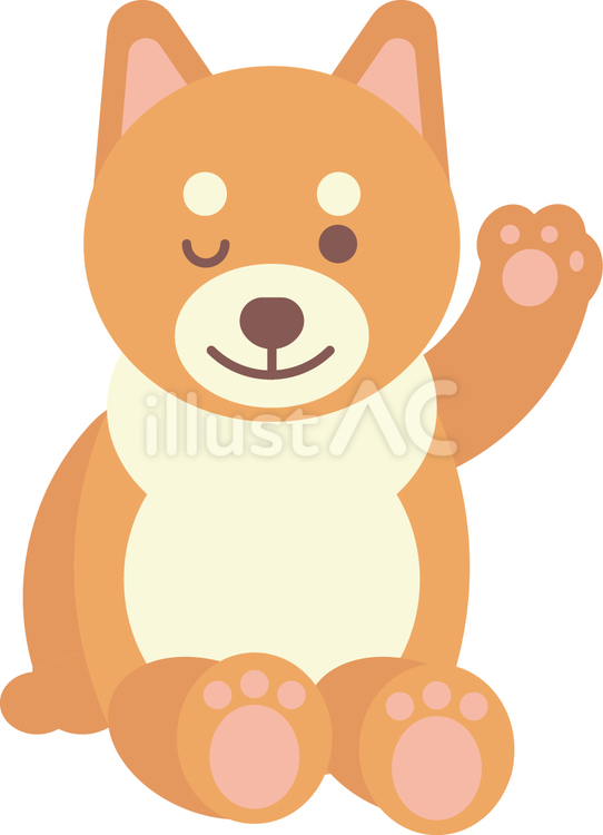 座る柴犬 柴犬,座る,ウインクのイラスト素材