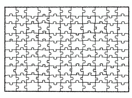 Lサイズパズル模様の線画　艶　艶なし lサイズ,パズル,線画,艶なし,模様,柄,線,ゲーム,組み合わせ,はめ込みのイラスト素材