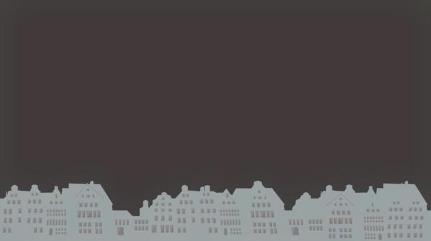 フルHD背景 ヨーロッパの街並み 背景,街並み,ヨーロッパ,北欧,西欧,建物,パワーポイント,ppt,プレゼンテーション,シンプルのイラスト素材