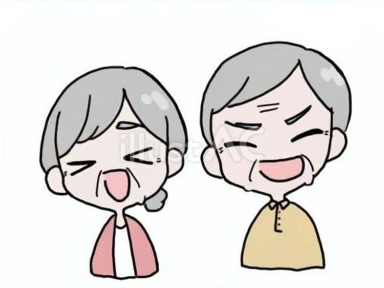 楽しい気持ちのシニア夫婦 シニア,夫婦,楽しいのイラスト素材