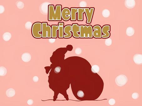 サンタと雪のクリスマスイラスト 赤 サンタと雪のクリスマスイラスト 赤 サンタ,サンタクロース,シルエット,影,雪,シンプル,クリスマス,メリークリスマス,クリスマスイヴ,xmasのイラスト素材