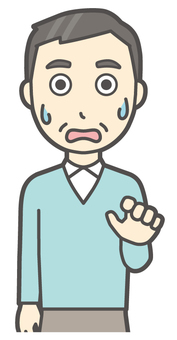 ニット中年男性-484-バスト