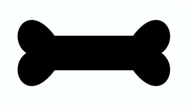 犬用骨（シルエット） 犬用骨,骨,犬用ガム,ドッグ,ペット用品,ドッグフード,エサ,カルシウム,マーク,シンプルのイラスト素材