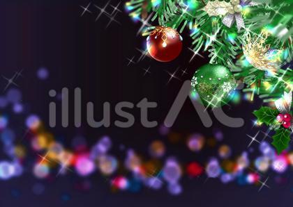 クリスマスツリーとネオンの背景