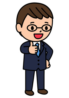 いいねするビジネスマン