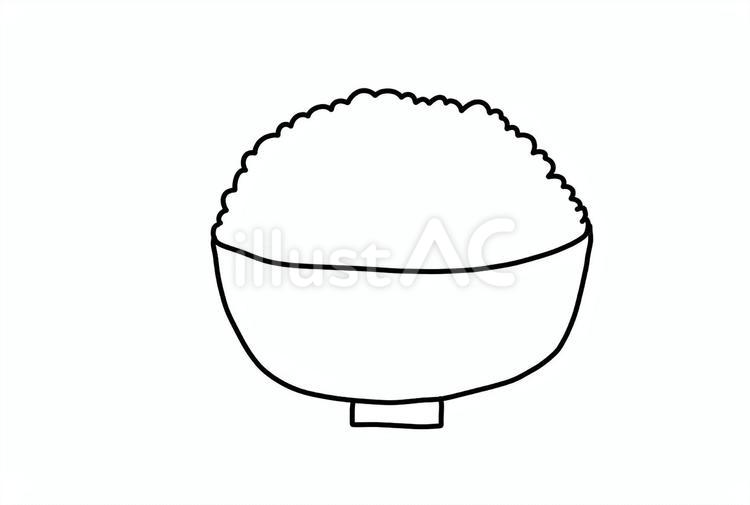 茶碗一杯のごはん 茶碗,ごはん,お米のイラスト素材