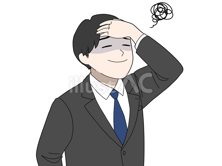 途方に暮れて天を仰ぐスーツの男性イラスト - No: 27581767｜無料イラスト・フリー素材なら「イラストAC」
