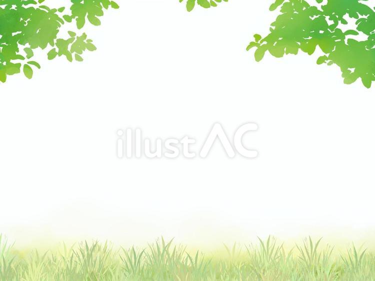 新緑の背景フレーム 背景,壁紙,初夏のイラスト素材