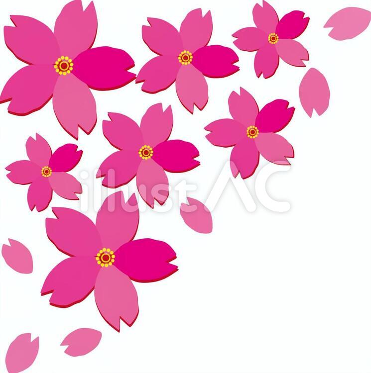 ｈ28桜素材15 桜,さくら,サクラのイラスト素材
