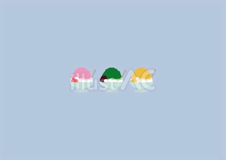 カフェ風かき氷シンプル壁紙文字なし かき氷,カフェ,喫茶店のイラスト素材