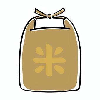 米袋 米袋,米,新米,米保存袋,秋,ごはんのイラスト素材