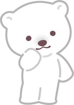 Illustration, shirokuma, tier, eisbären, 