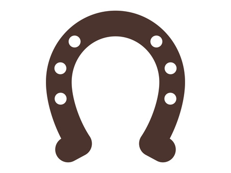 蹄鉄のアイコン/デフォルメ 蹄鉄,アイコン,デフォルメ,かわいい,ポップ,ベクター,ていてつ,馬,馬の脚,鉄のイラスト素材