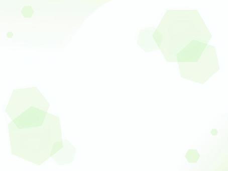 淡い緑色の六角形がランダムにある抽象背景 背景,フレーム,抽象,グラデーション,横,六角形,キラキラ,幾何学模様,光る,パーティクルのイラスト素材