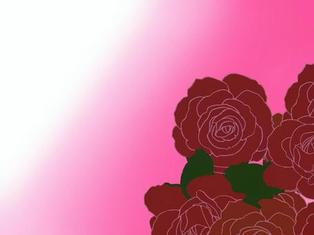 大きなバラのフレームイラスト 大きなバラのフレームイラスト バラ,赤色,フレーム,背景,壁紙,お祝い,手描き,きれいのイラスト素材